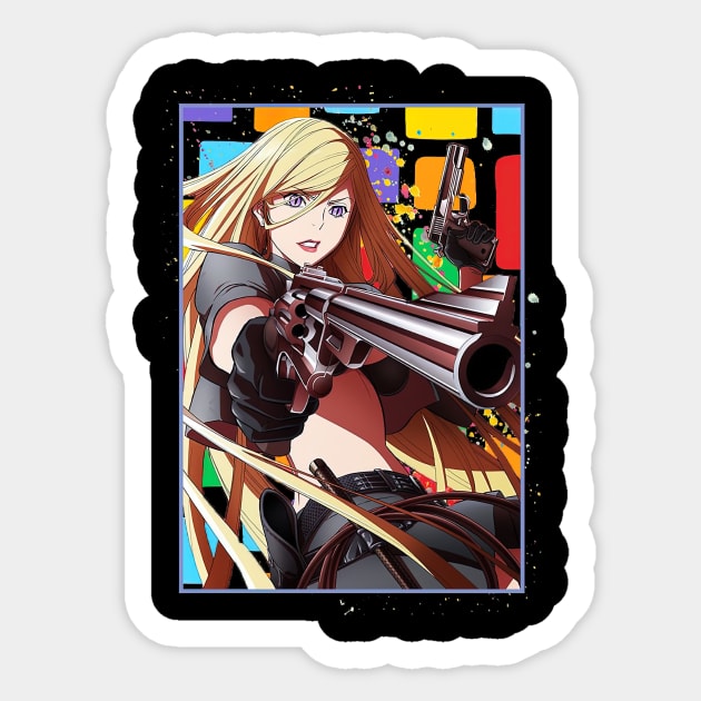 Bishamon Stray God Noragami Color Block Anime Sticker by CarolIrvine